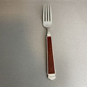 Yamazaki Krystallos Cinnabar Stainless Flatware Salad Fork Japan 6‎ 5/8"